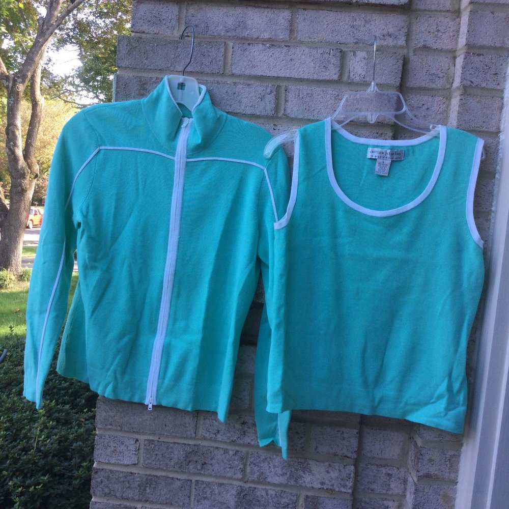 Sutton Studio Sporty Look Cardigan 2PC Set